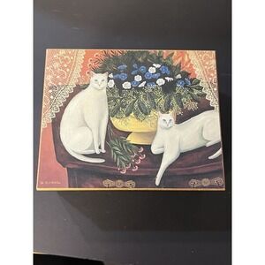 SANKYO Hand Painted‎ CAT, Hand Crafted Wooden Box, Jewelry Musical Box (1728)